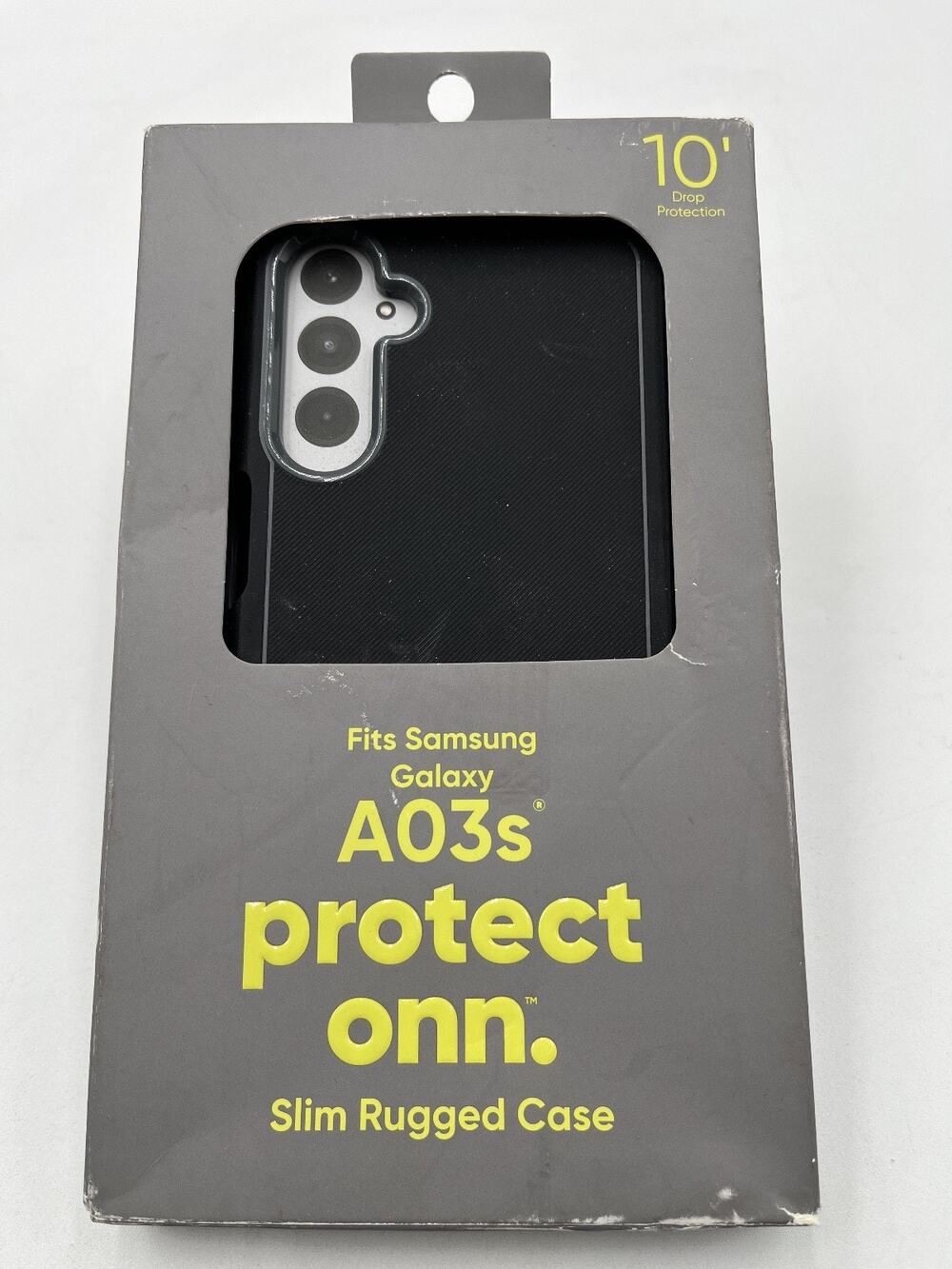 Protect onn Slim Rugged Phone Case for Samsung Galaxy A03s - Black